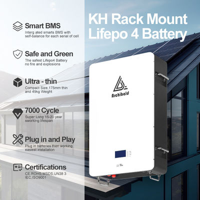 شبکه هیبریدی Powerwall Lifepo4 خانه باتری 48V 200ah 10Kwh 51.2v 300ah باتری های لیتیوم یون با WIFI