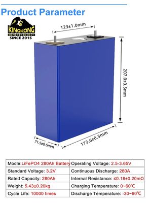 280Ah 314Ah Prismatic LiFePO4 Battery Cell برای راه حل های ذخیره سازی انرژی خورشیدی OEM