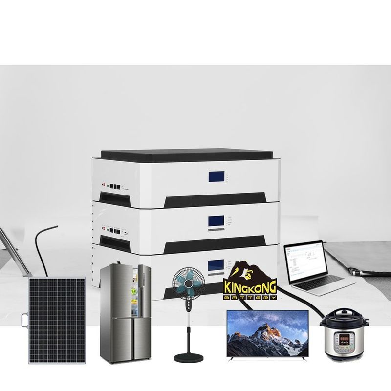 51.2V 100Ah 200Ah 300Ah LiFePO4 باتری 5Kwh 10Kwh 15Kwh قابل انباشت برای ذخیره سازی خورشیدی