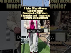 36 پانل. یک سیستم تولید انرژی خورشیدی متشکل از 4 باتری 1 اینورتر یکپارچه و