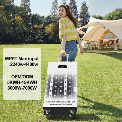 بانک نیروگاه برق همه در یک اینورتر هیبریدی AC 5kw 10kw 15kw 20kw سیستم باتری ذخیره انرژی لیتیوم خورشیدی LiFePO4
